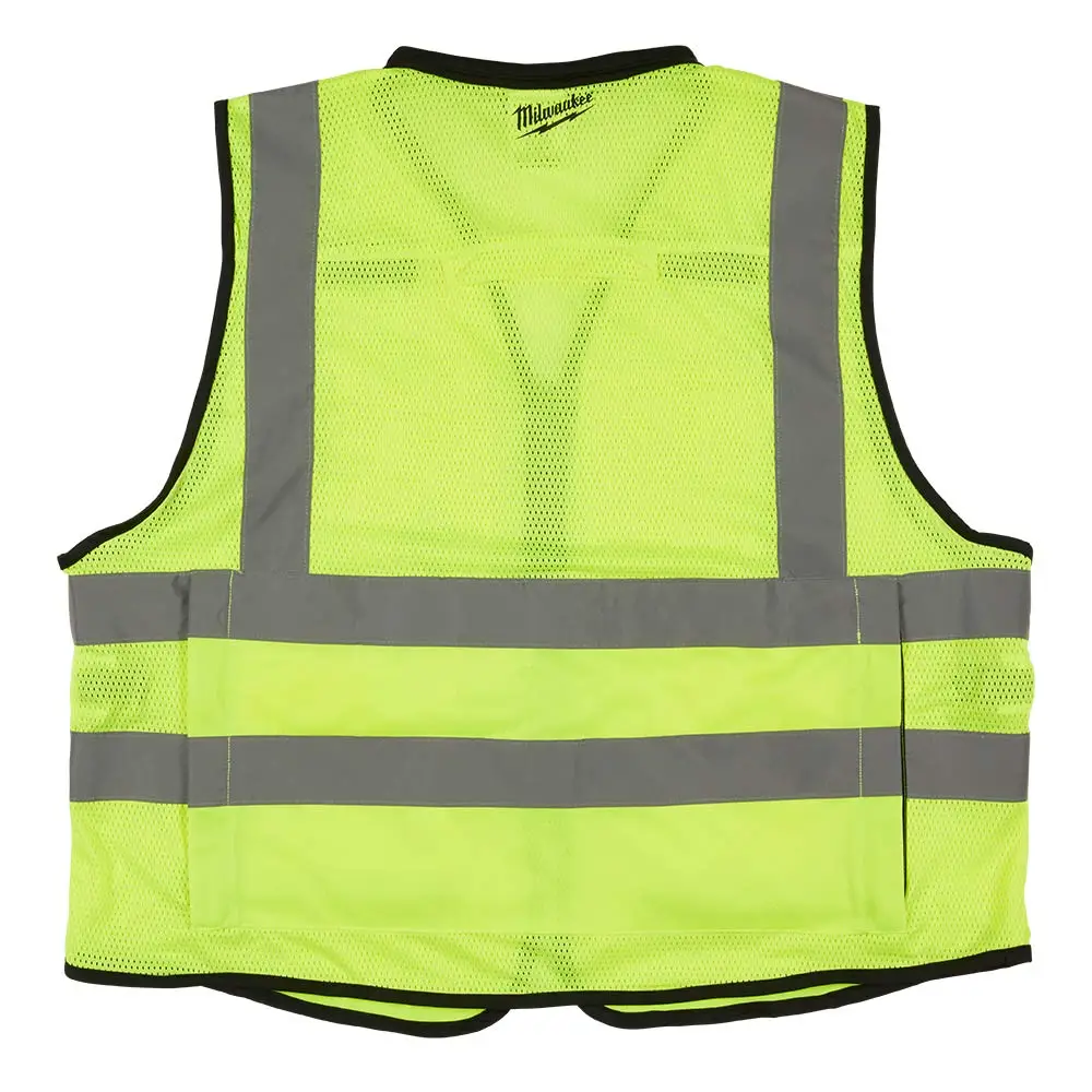MILWAUKEE Premium High Visibility Yellow Safety Vest - XXL/XXXL 48735043
