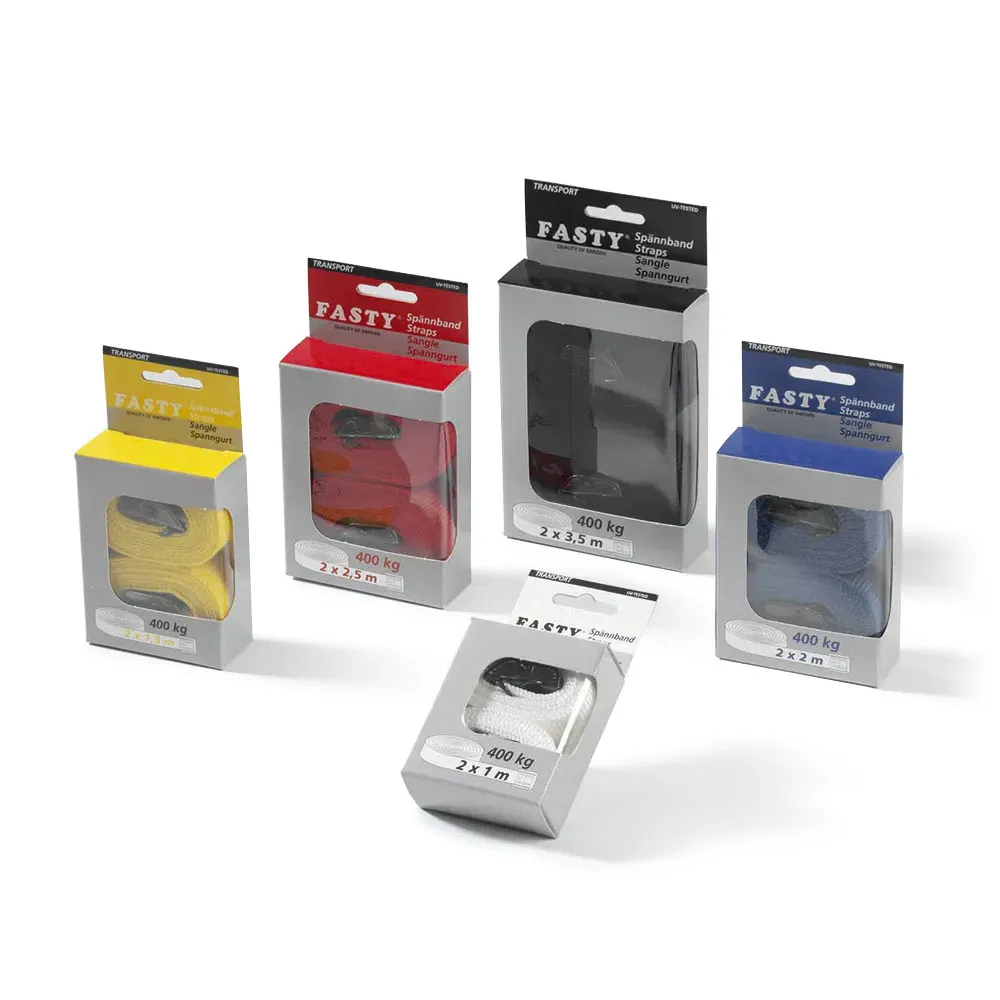 FASTY 25mm X 2.0m 400kg Cam Buckle Strap Twin Pack