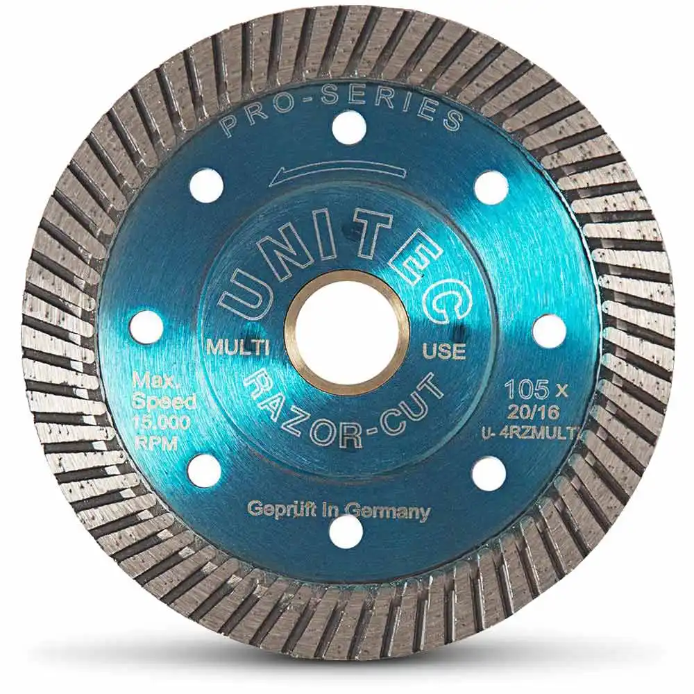 UNITEC 105mm Turbo Diamond Blade for General Purpose Cutting - RAZORCUT U-4RZMULTI