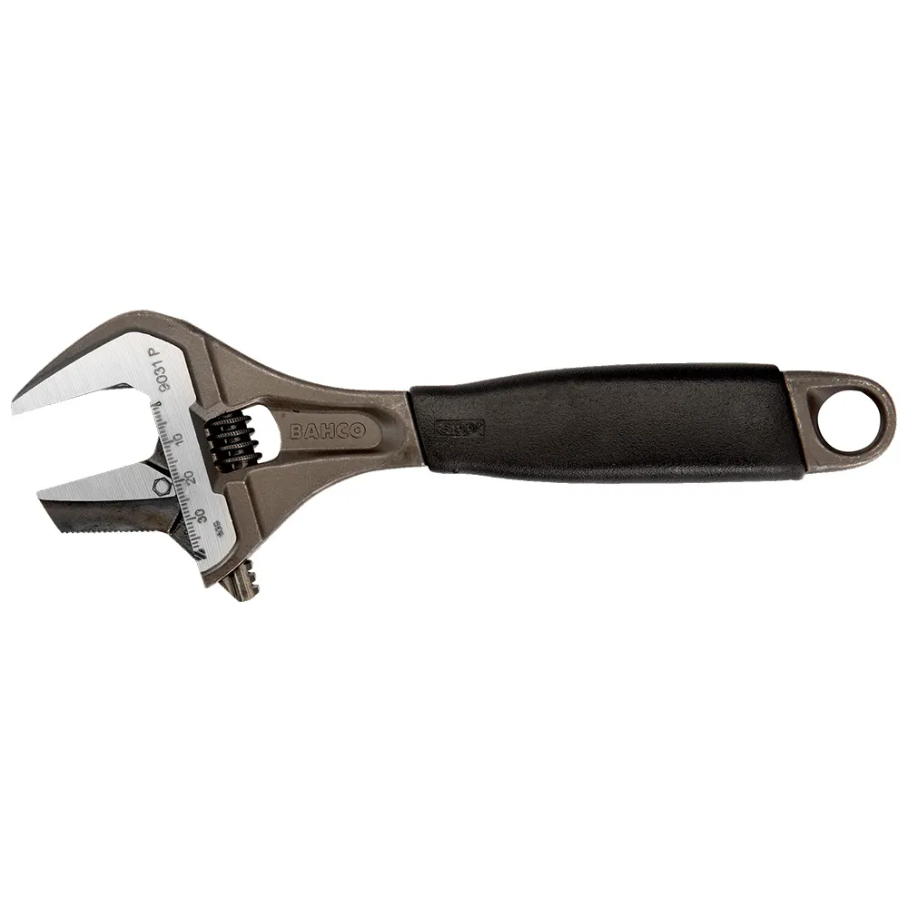 BAHCO ERGO Extra Wide Reversible Jaw Adjustable Wrench w. Rubber Handle 9031P