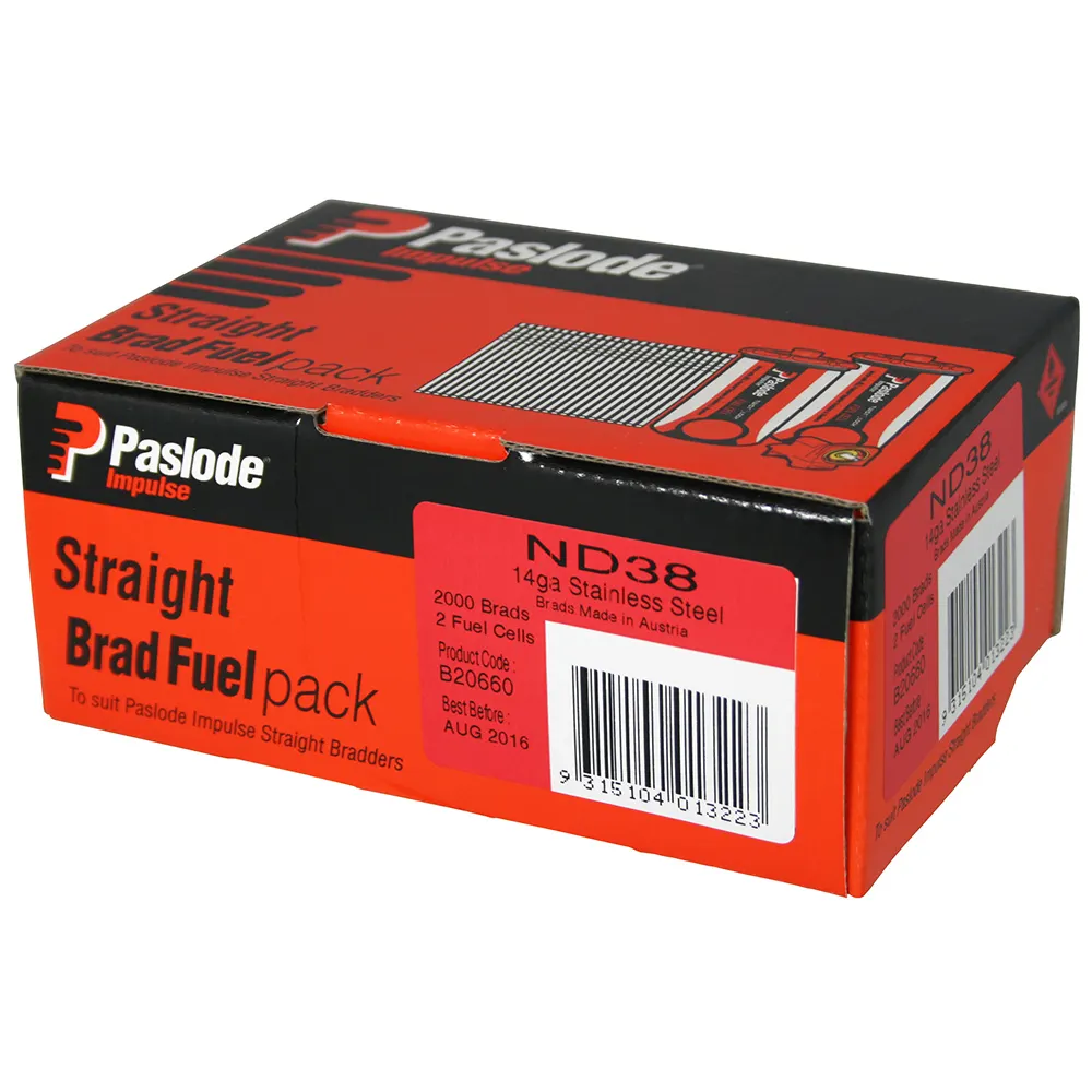 PASLODE 38mm ND Series Brads 2000 Pack B20660