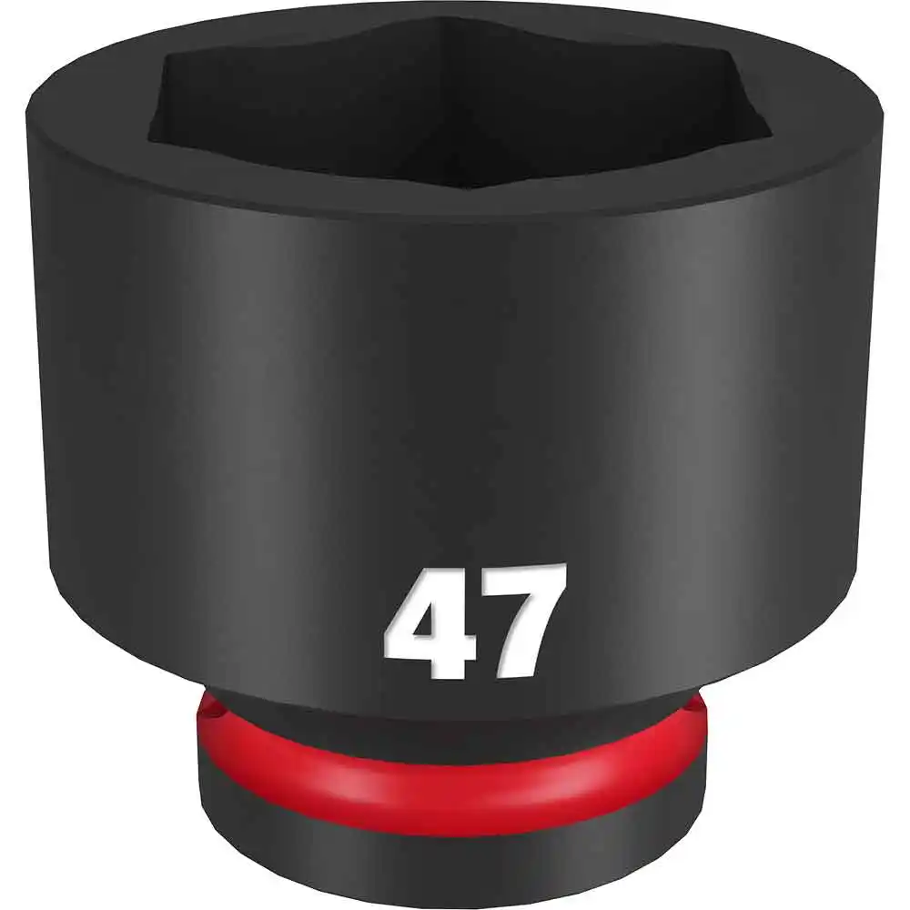 MILWAUKEE SHOCKWAVE 3/4inch Drive 47mm Standard 6 Point Impact Socket 49666385