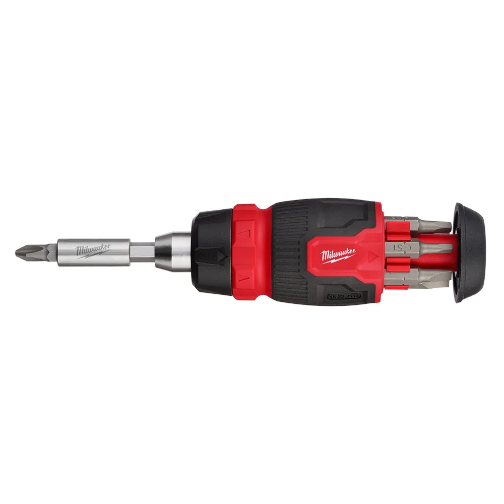 MILWAUKEE 8-in-1 Ratcheting Compact Multi-Bit Screwdriver 48222913
