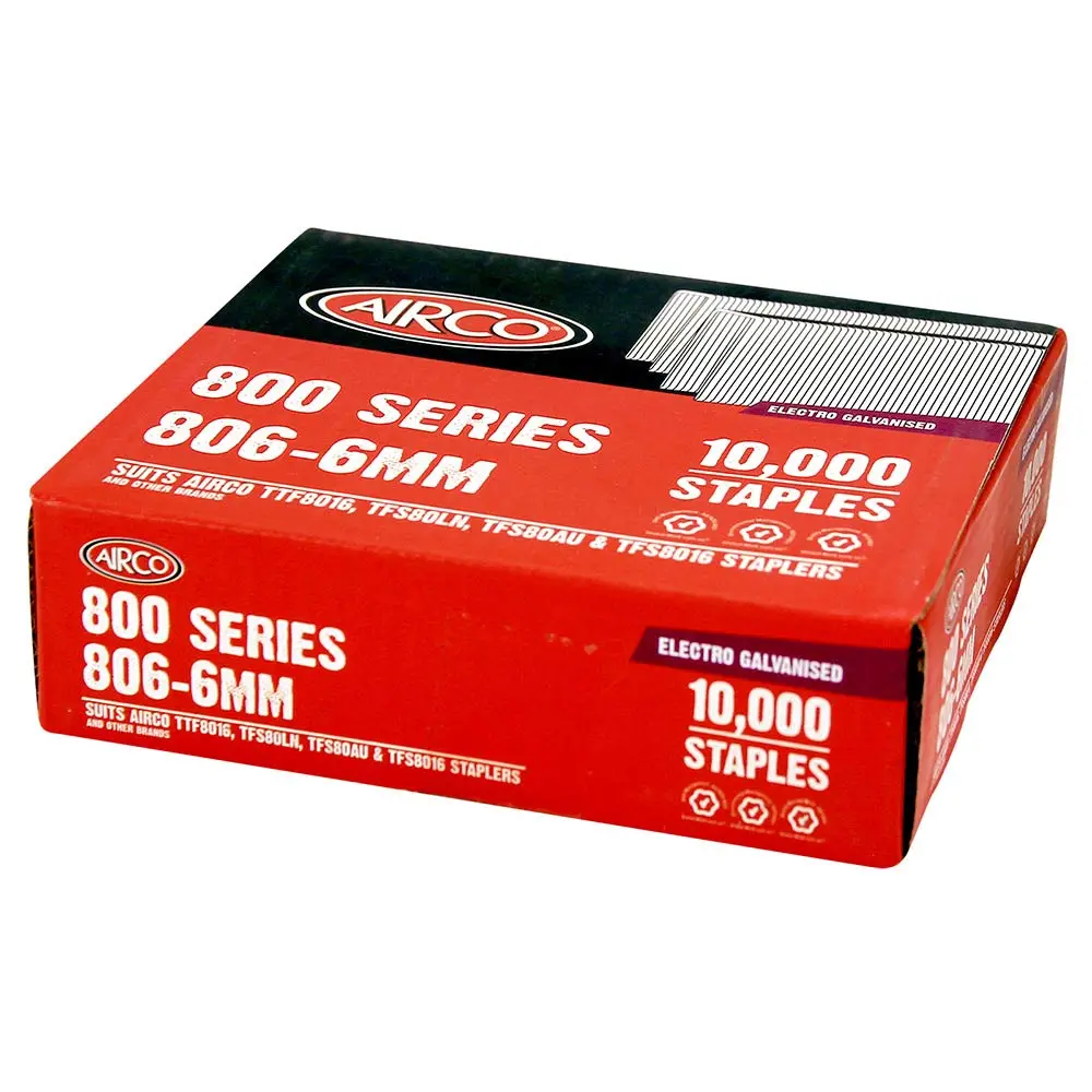 AIRCO 800 Series Staples - 6 x 13mm SF80060