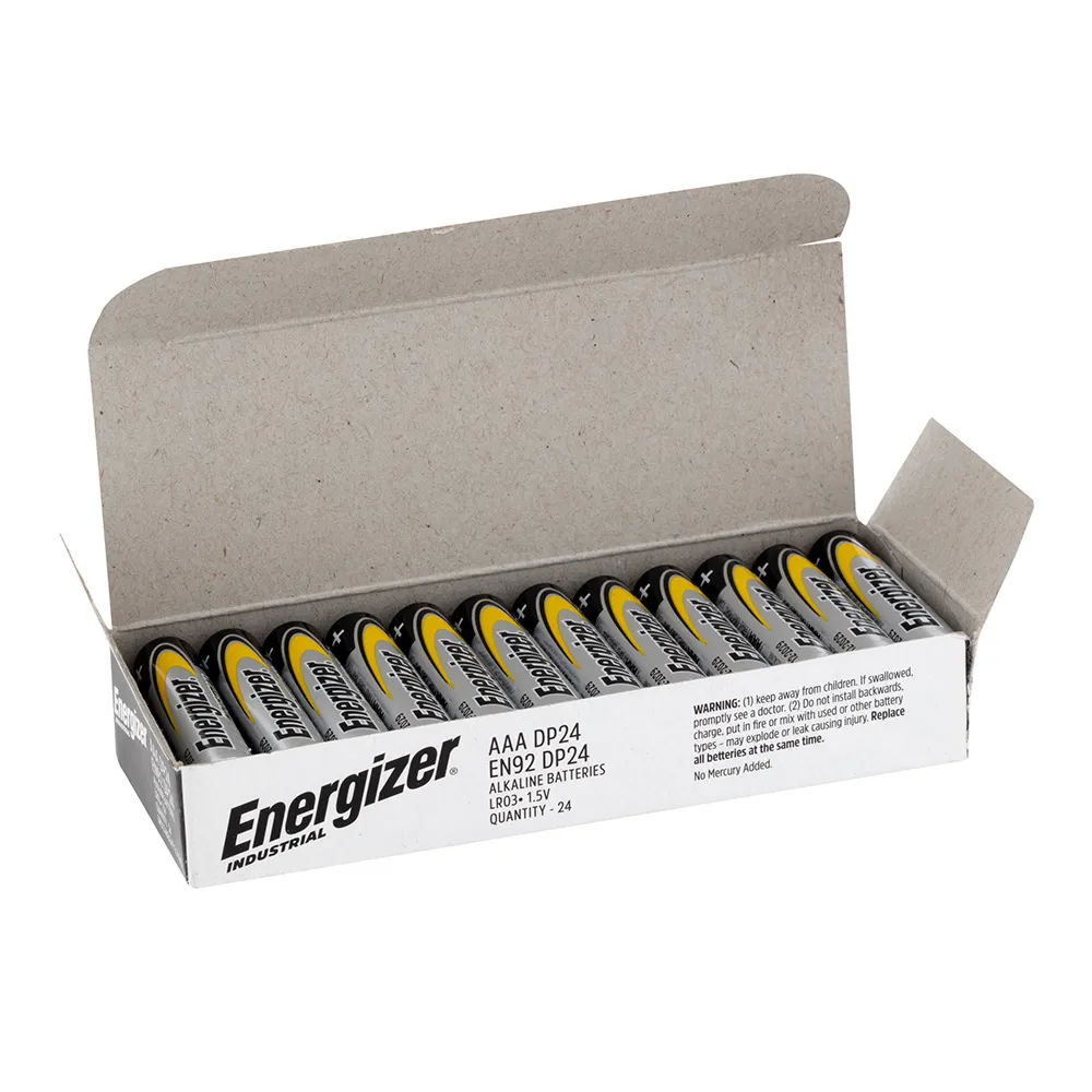 ENERGIZER Industrial AAA 1.5V Alkaline Battery - 24 Pack EN92