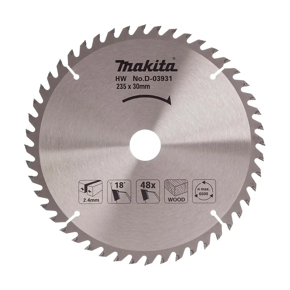 MAKITA 235mm x 30/25mm x 48T Standard TCT Saw Blade D-03931