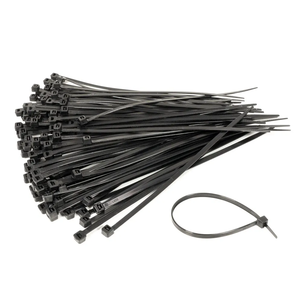 DETROIT 4.8x200mm 100 Pack Black Cable Ties DCT20048MM