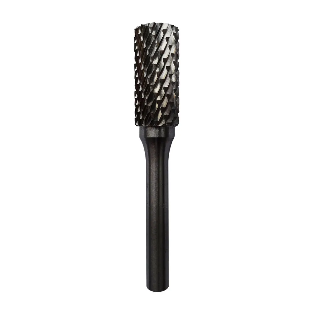 JOSCO 12 x2 5mm 1/4inch Shank Cylinder Diamond Cut Carbide Burr JB1004