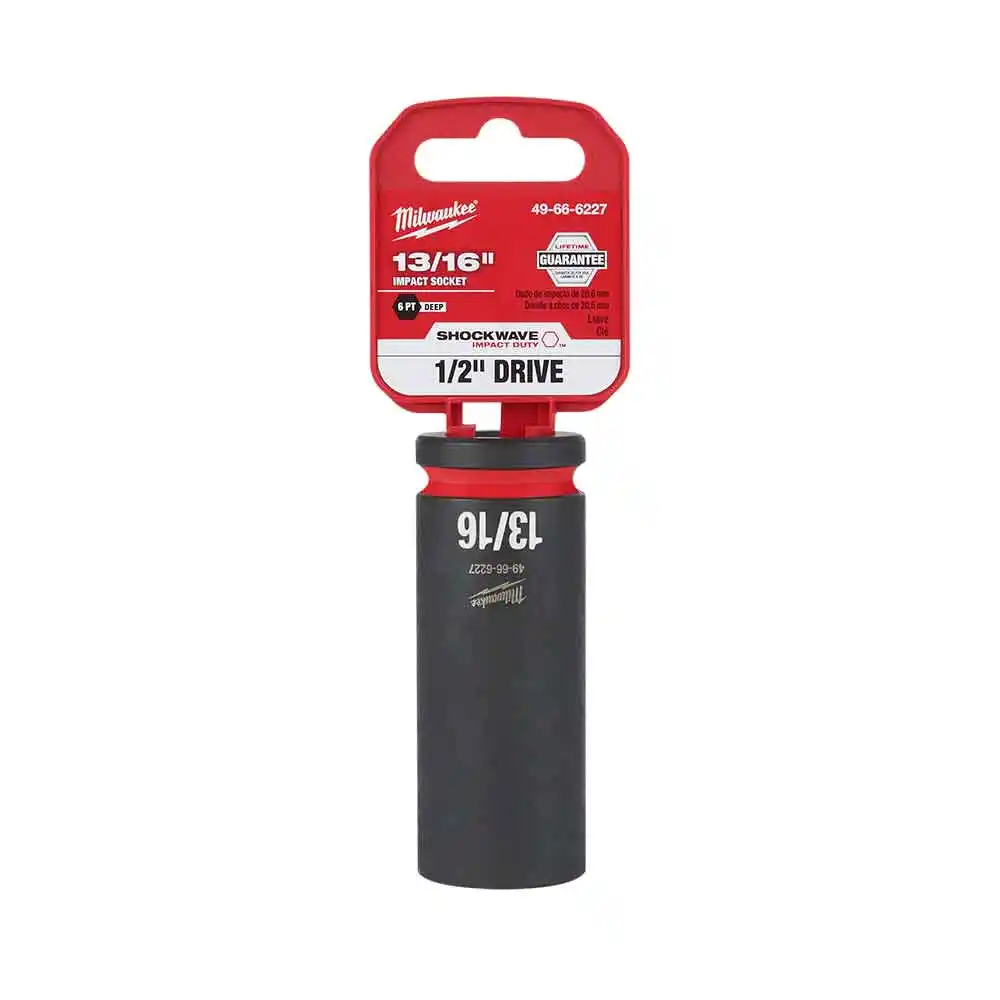 MILWAUKEE SHOCKWAVE 1/2" Drive 13/16" Deep 6 Point Impact Socket 49666227