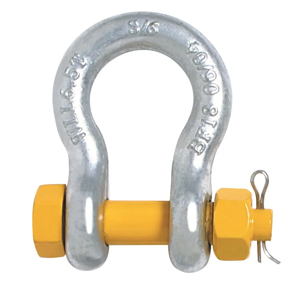 BEAVER 22mm x 25mm Yellow Pin GS Safety Pin Anchor Bow Shackle 244322