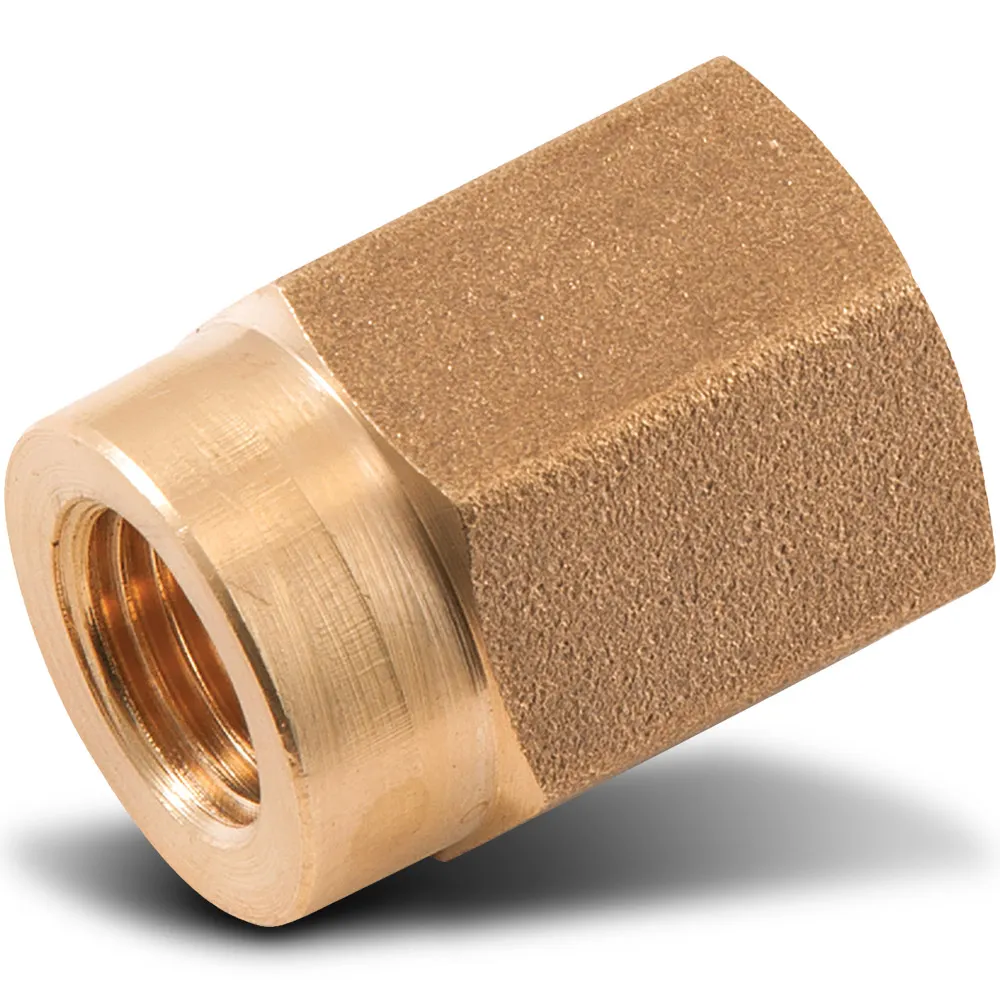 SONSBEEK Brass Hex Reducing Socket 1/4inch -1/8inch Bsp F-F 2Pk Brass