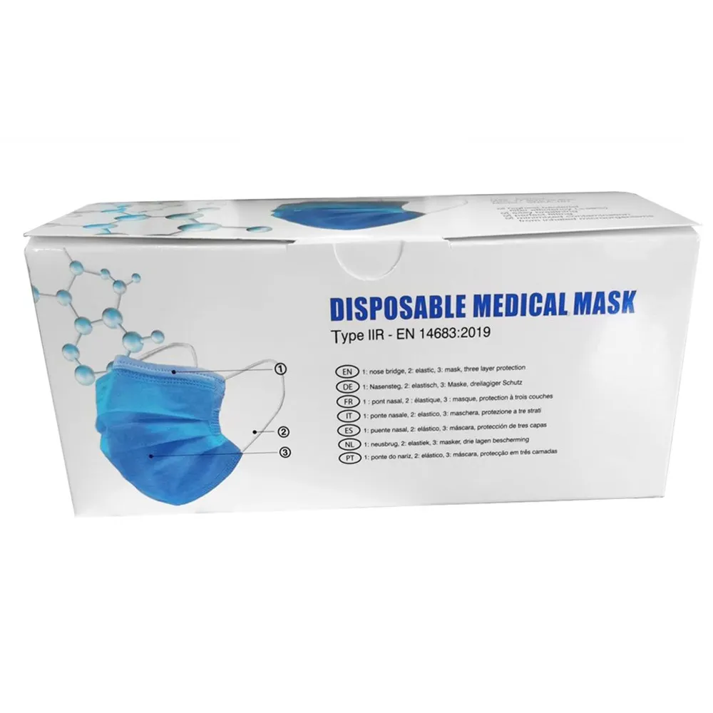 BEAVER 3ply Medical Face Mask Blue - 50 Piece BZSMASK2RBL
