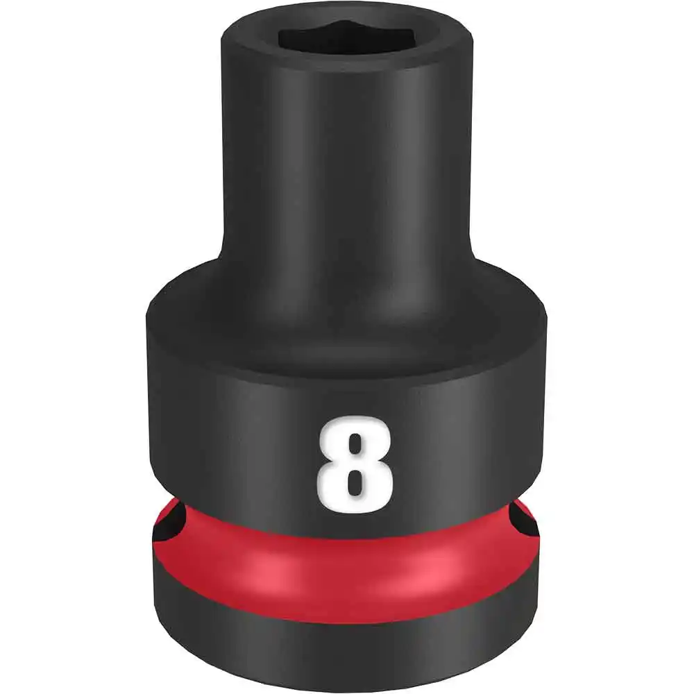 MILWAUKEE SHOCKWAVE 1/2" Drive 8mm Standard 6 Point Impact Socket 49666240