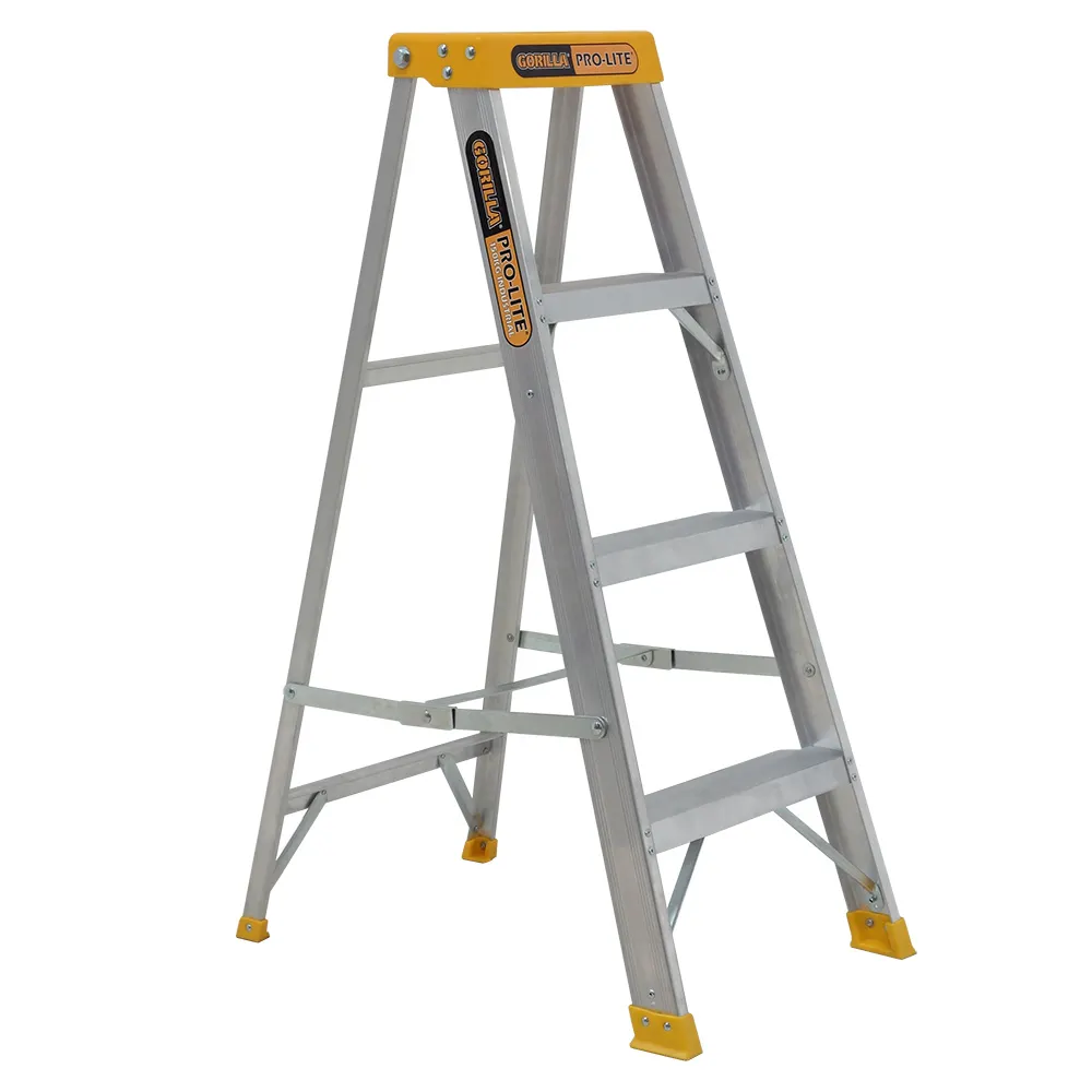GORILLA 1.2m Pro-Lite 4 Step Aluminium Single Sided Ladder M004-PRO
