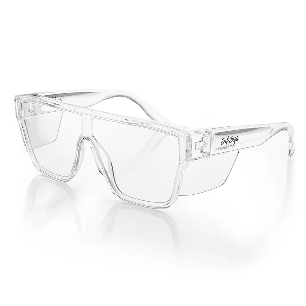 SAFESTYLE Safety Spectacle Primes Clear Frame Clear Lens PCC100