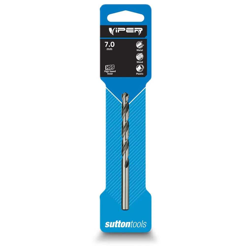 SUTTON 7.0 x 109mm HSS-Bright Jobber Drill Bit - VIPER D1050700
