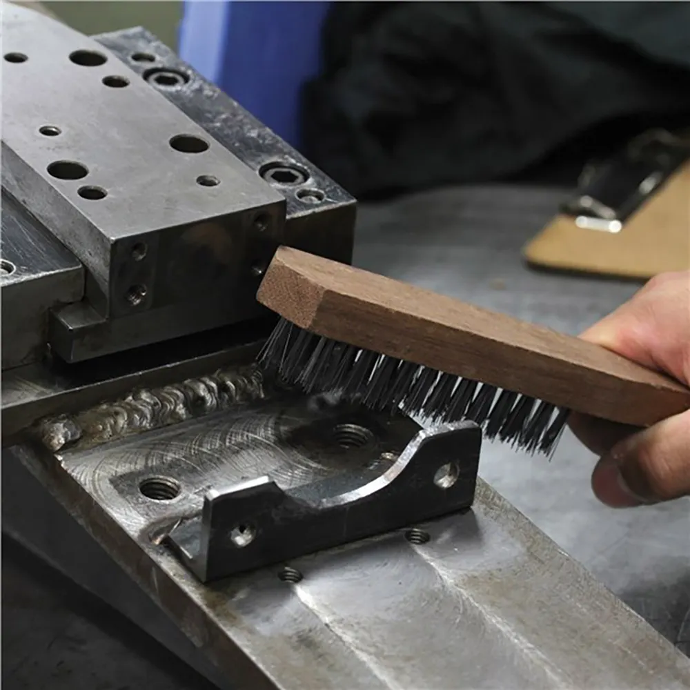 TRIDON 235mm 5-Row Steel Bristle Wire Brush - Wood Handle 321077