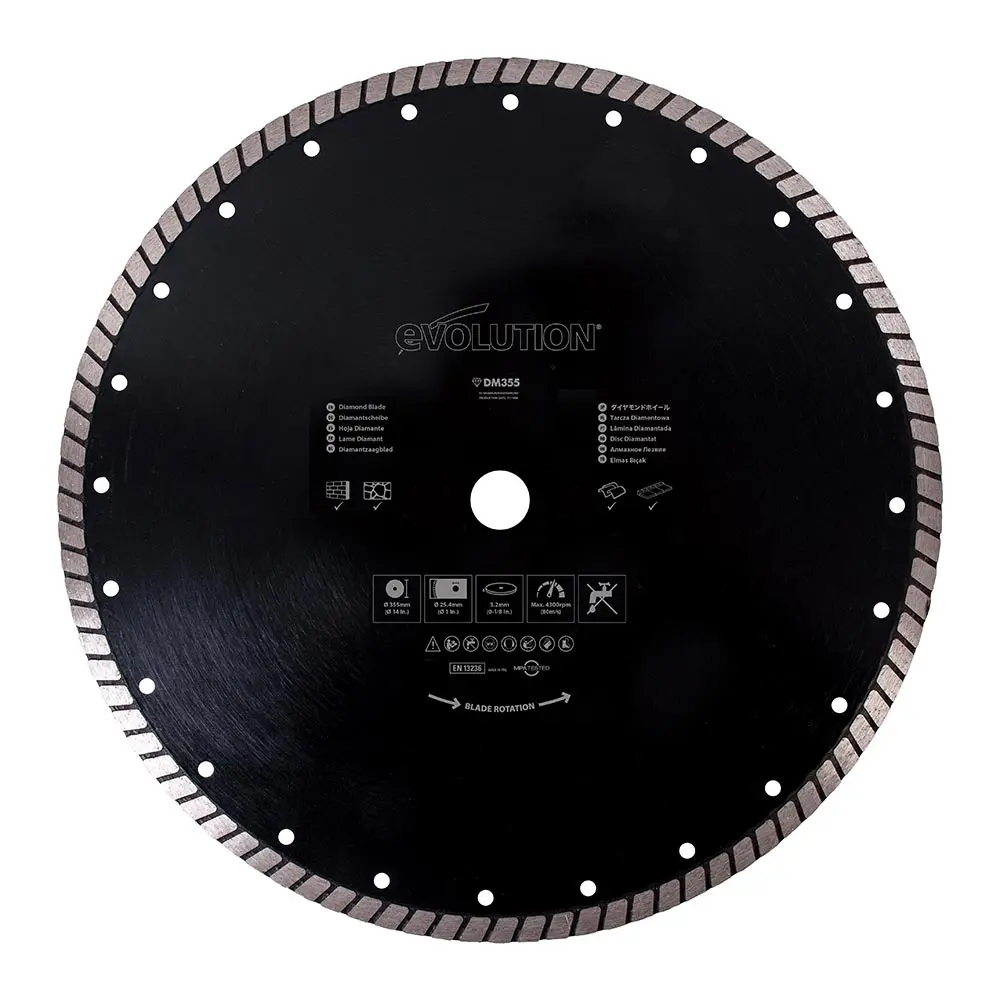 EVOLUTION 355mm Turbo Diamond Blade RAGEBLADE355D