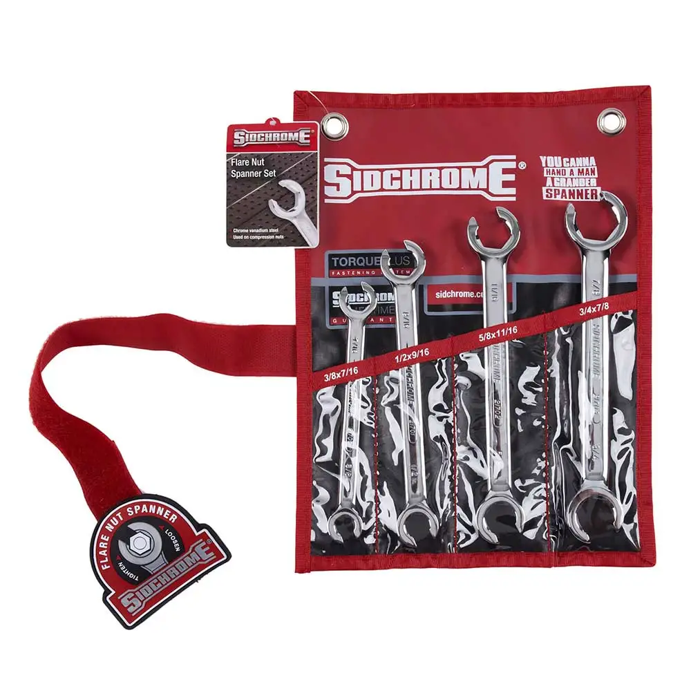 SIDCHROME 4 Piece AF Flare Nut Spanner Set SCMT21459