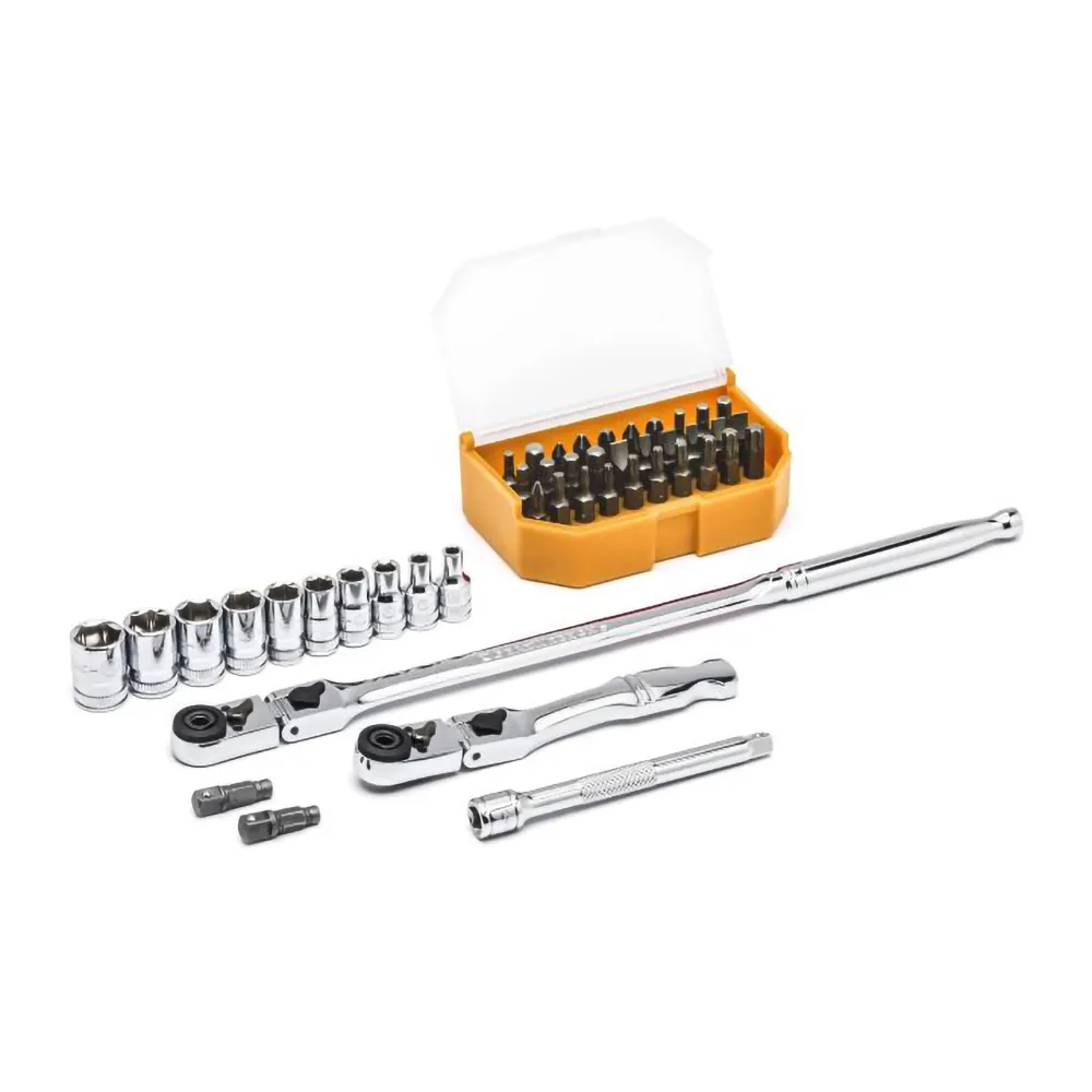 GEARWRENCH 45 Piece 1/4" Drive 6 Point Standard Metric Slim Head Mechanics Tool Set 81032