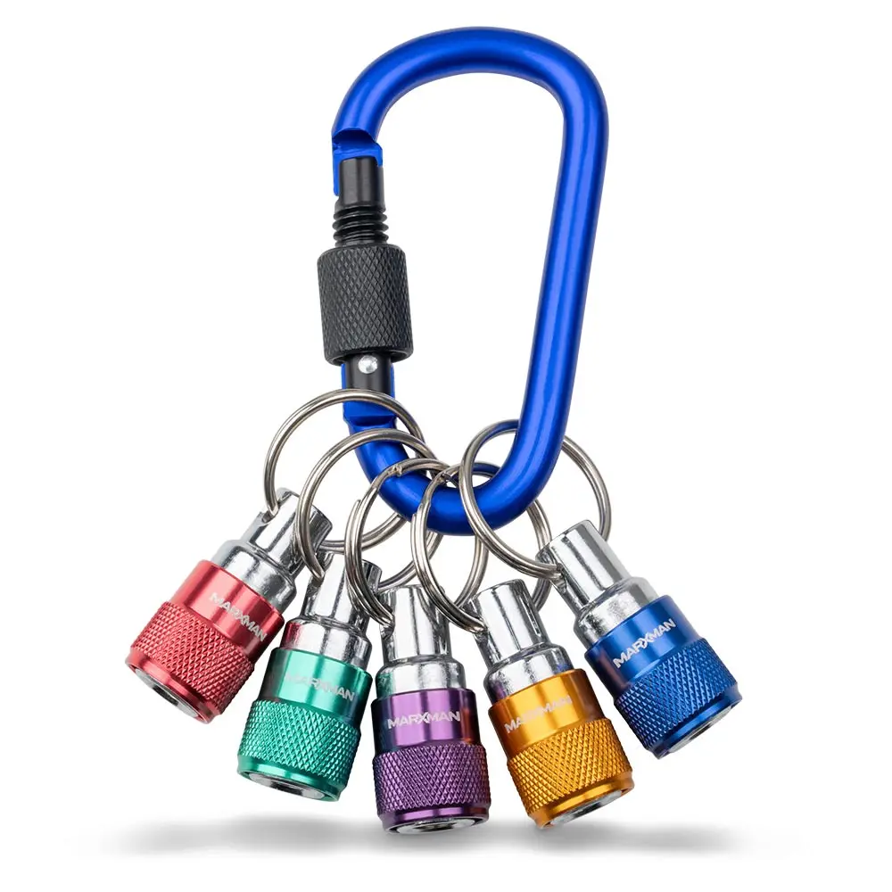 MARXMAN Quick-Release Hex Bit Holder w/ Carabiner 5 Piece MIC5PC