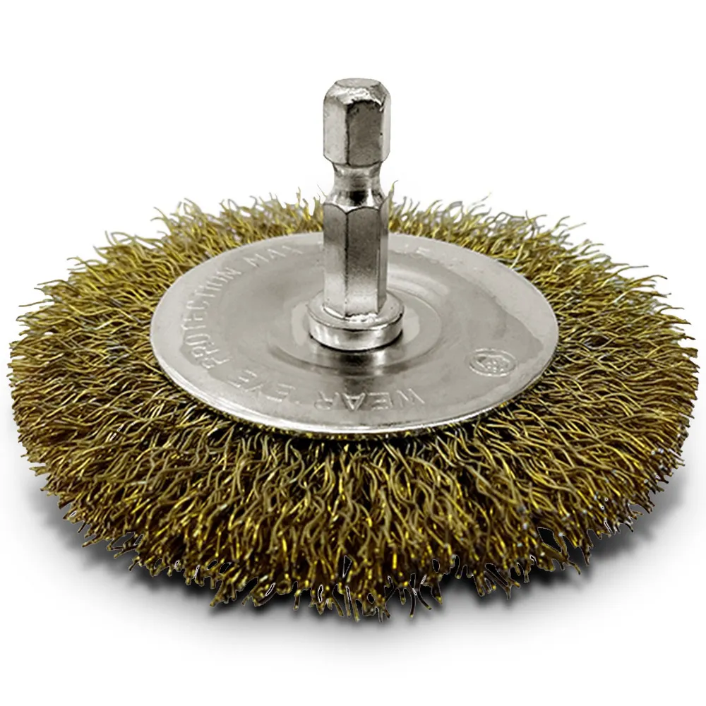 JOSCO BRUMBY 100mm 1/4inch -Hex Crimped Wire Wheel Brush