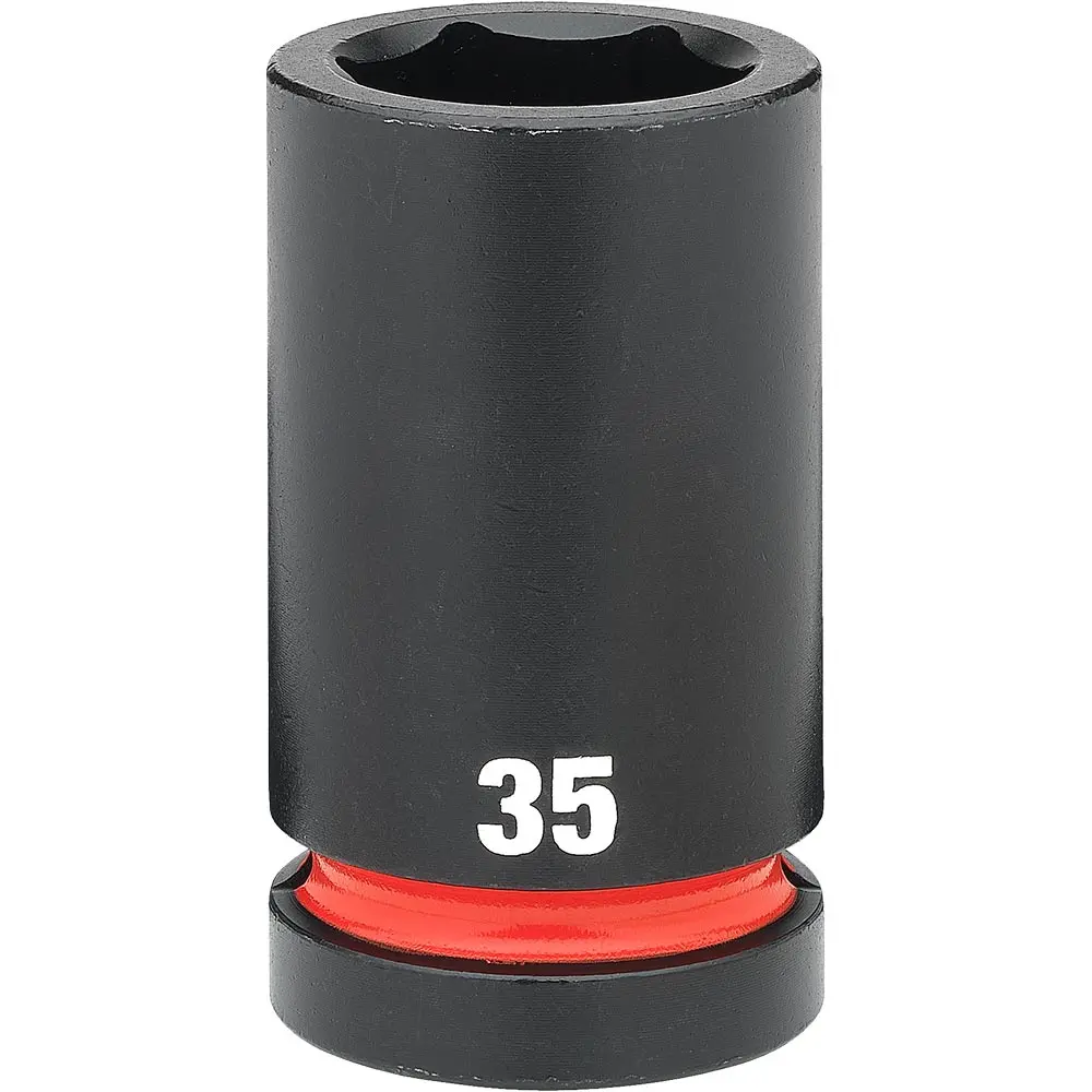 MILWAUKEE SHOCKWAVE 1inch Drive 35mm Deep 6 Point Impact Socket 49666629