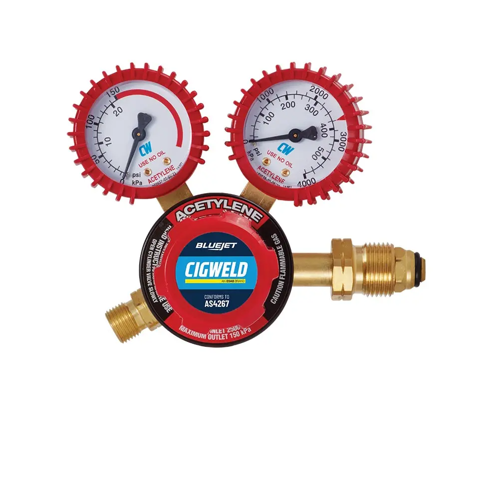 CIGWELD BlueJet Acetylene Side Inlet Regulator 210224