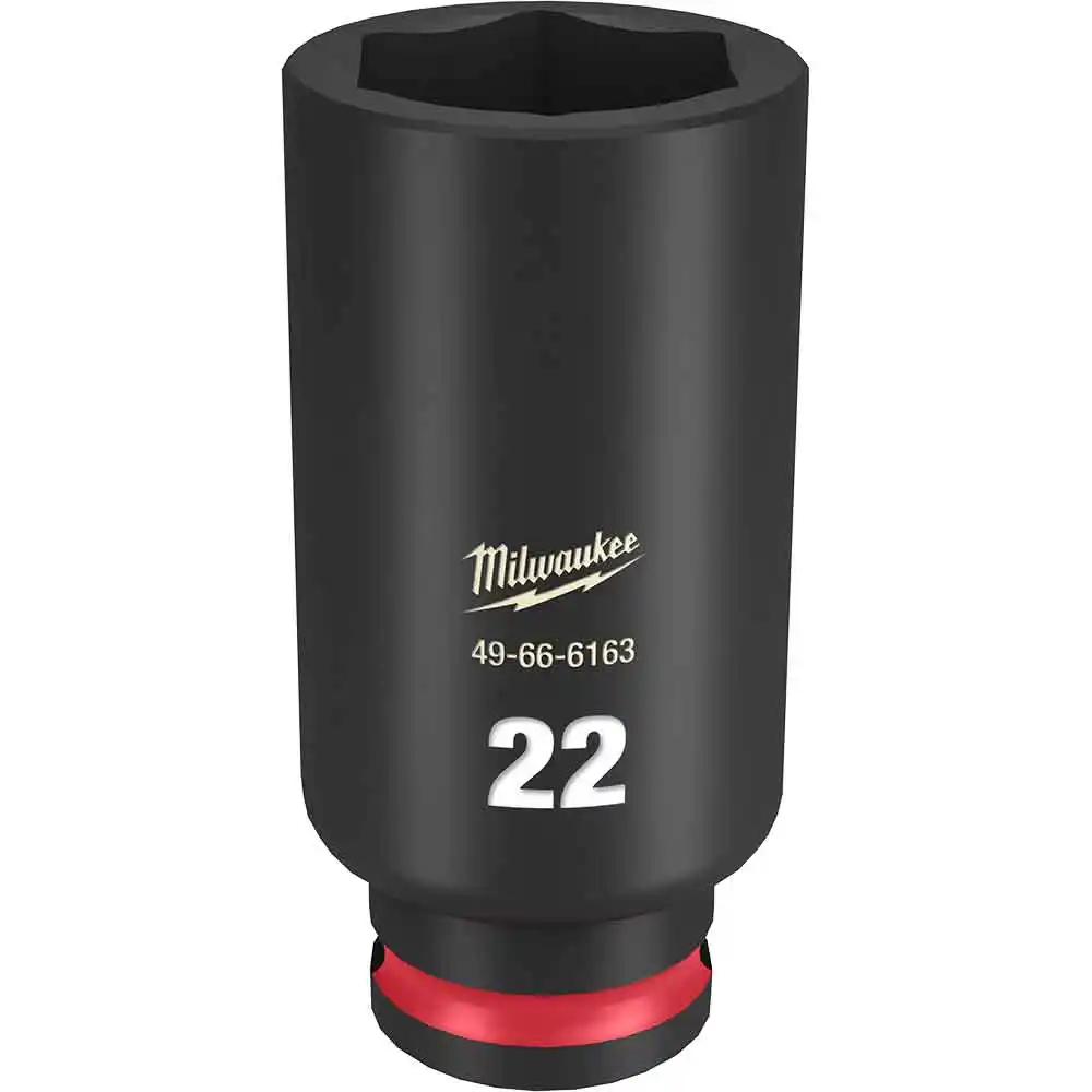 MILWAUKEE SHOCKWAVE 3/8" Drive 22mm Deep 6 Point Impact Socket 49666163