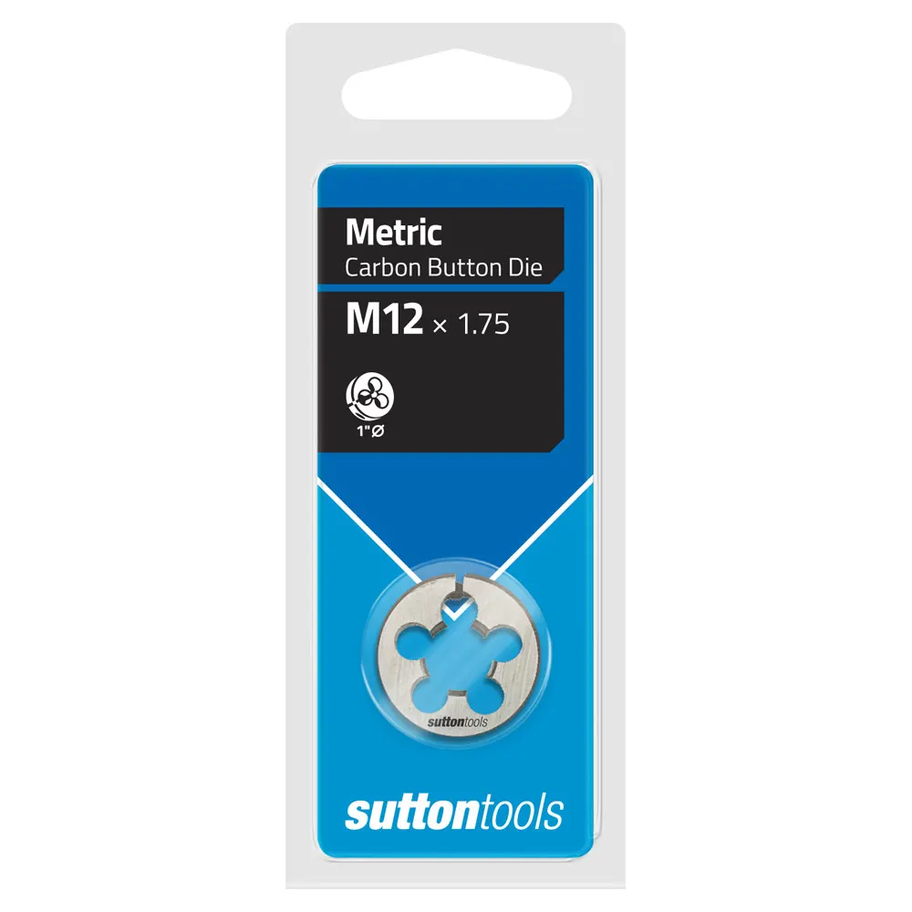 SUTTON M12 x 1.75 1inch OD Button Die M4001200