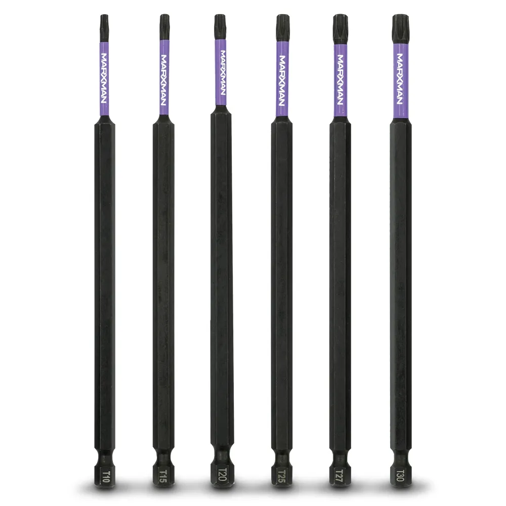 MARXMAN T10-T30x150mm Torx Power Impact Screwdriver Bit - 6 Piece MSDBTM1506PC