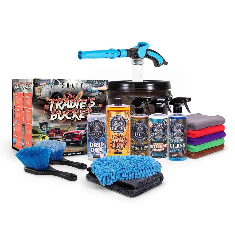 SALTY CAPTAIN Tradies Bucket Car Wash Kit BUNBTBBEA
