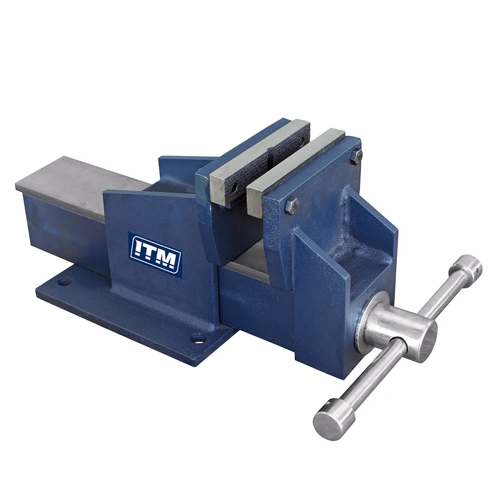 ITM 100mm Straight Fabricated Steel Bench Vice TM102-100