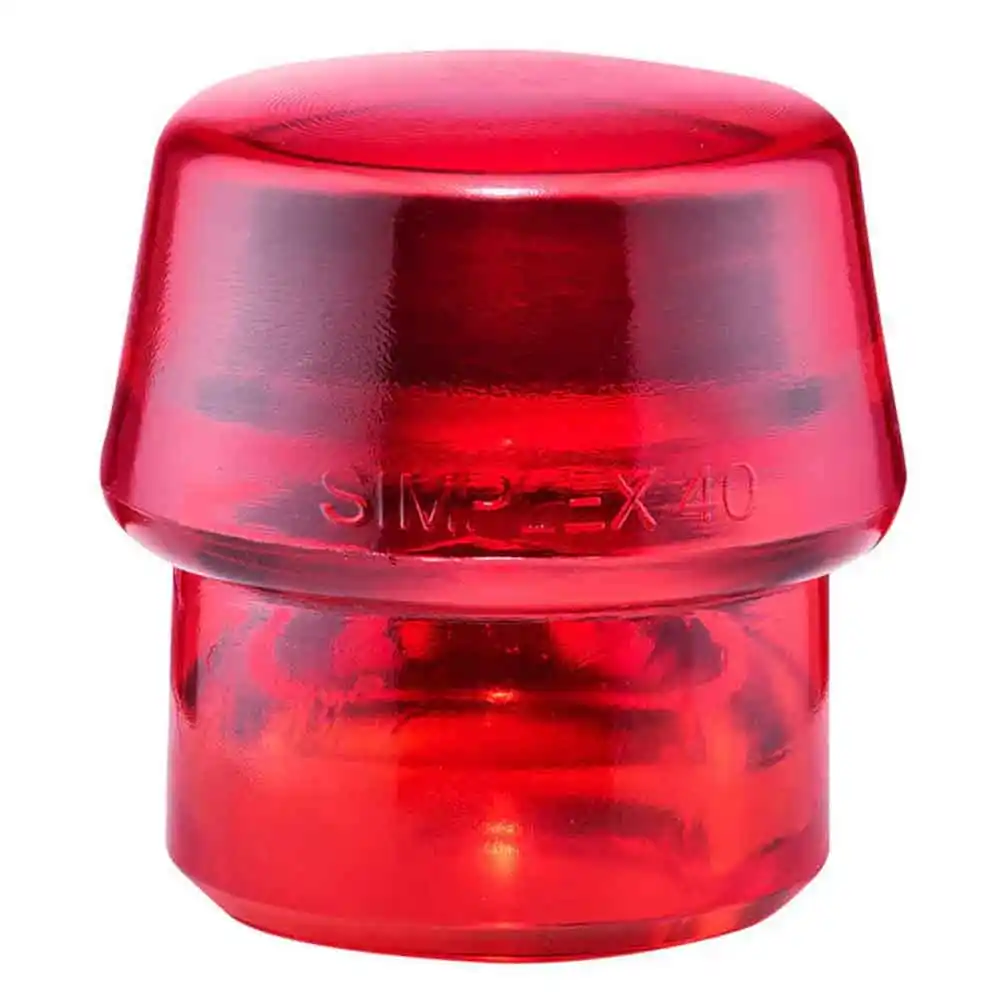 HALDER 1pk 40mm Insert Mallet Plastic Tips - Red 3206.04