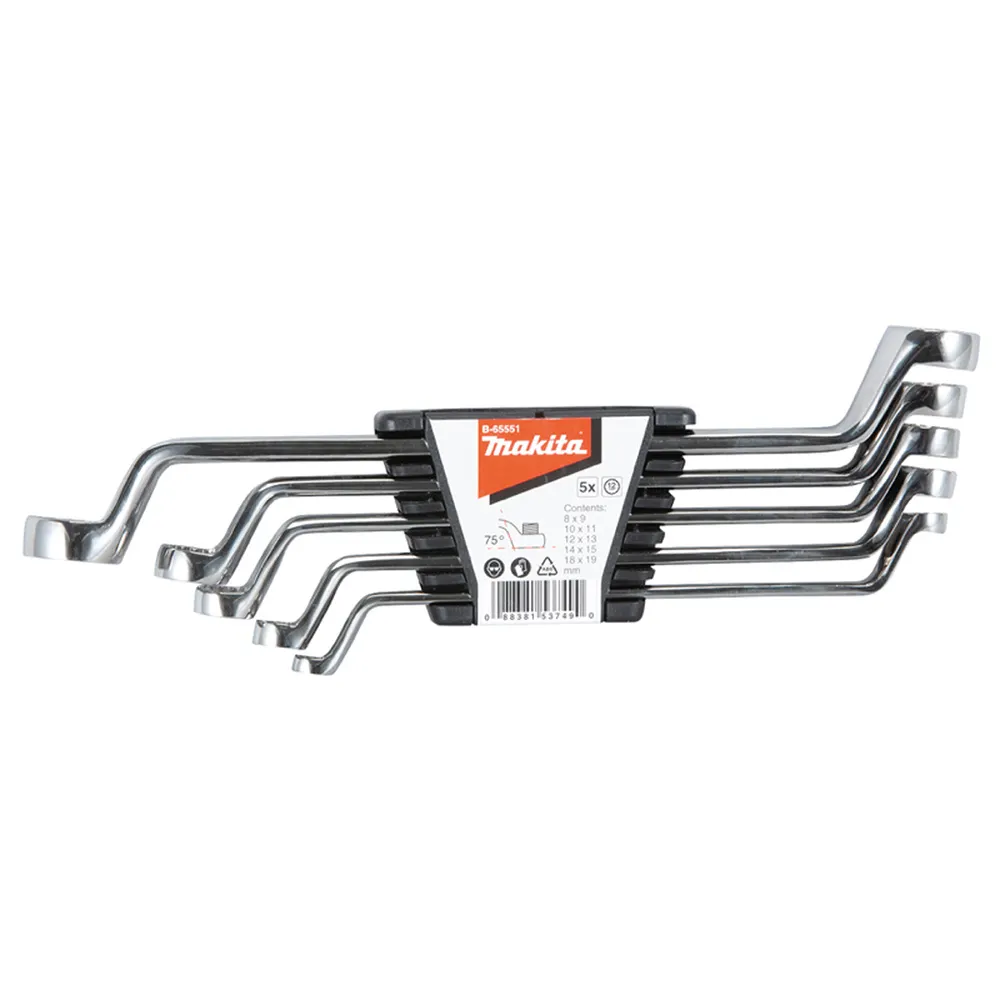 MAKITA Double Box Wrench Set - 5 Piece B-65551