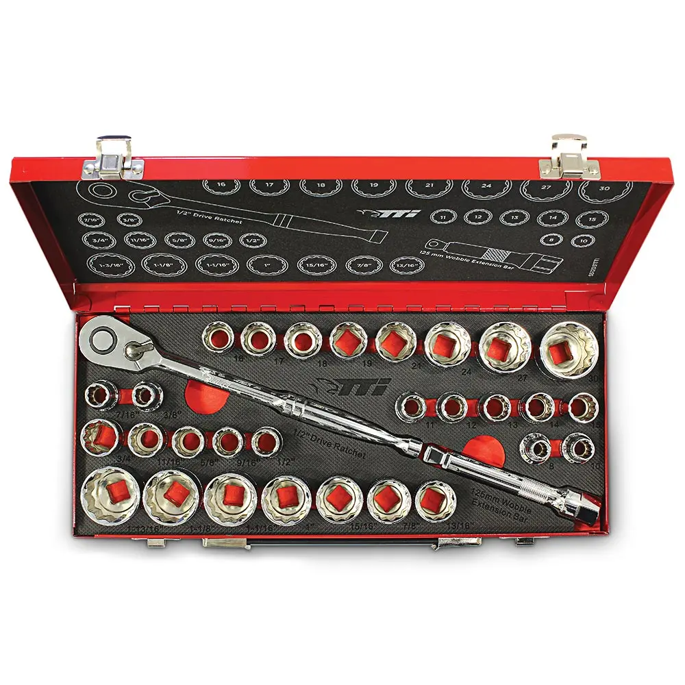 TTI 31 Piece AF/Metric 1/2" Socket Set SS12D31TTI