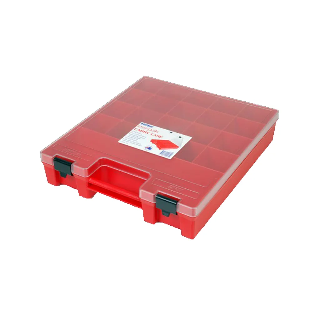 FISCHER Ezi-Pak 21 Compartment Carry Case Red 1H150R
