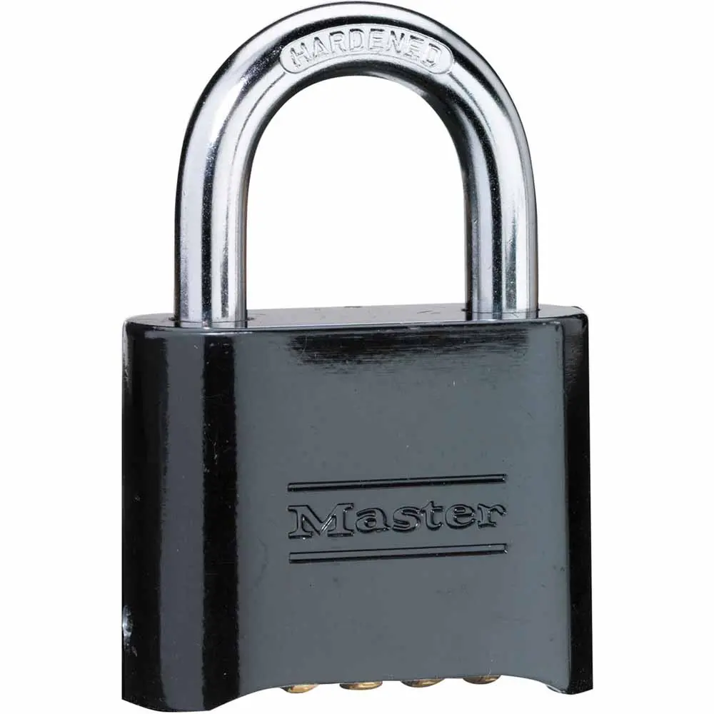 MASTER 51mm Black Zinc Hardened Combination Padlock 178DAU