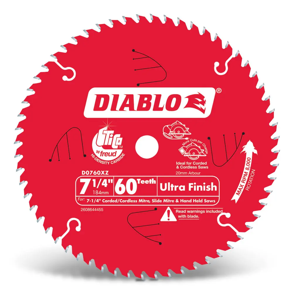 DIABLO 184mm 60T Ultra Finish Saw Blade 2608644455