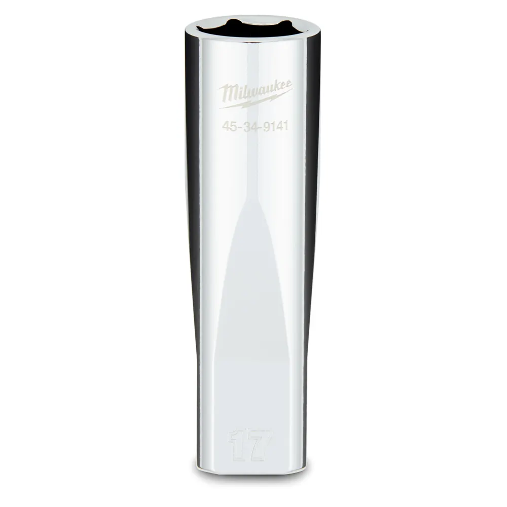 MILWAUKEE 1/2 Drive 17mm Metric 6-Point Deep Socket 45349141