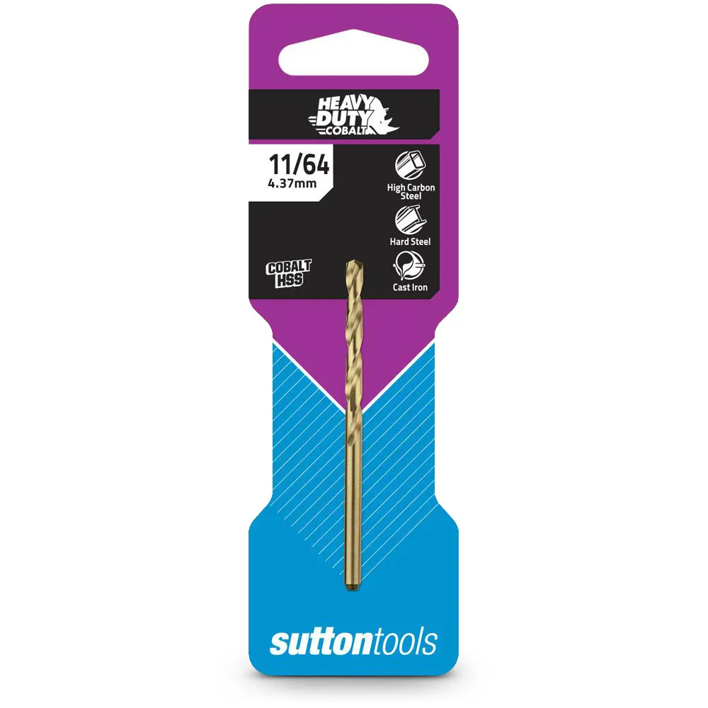 SUTTON 11/64inch x 3.1/4inch Metal Jobber Drill Bit HSS-Cobalt