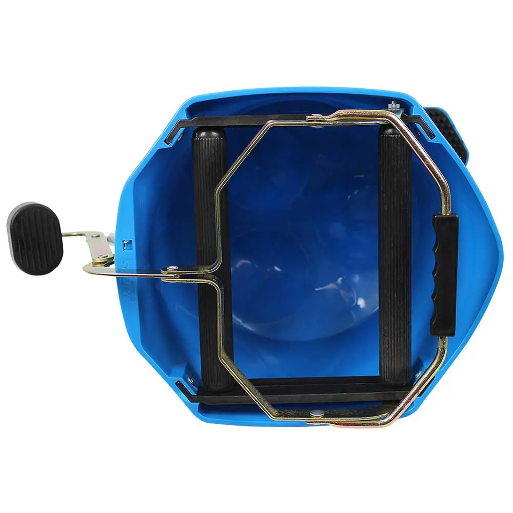 SABCO 16L Wide-Mouth Poly Roll-Mop Bucket w. Castor Blue SAB37023