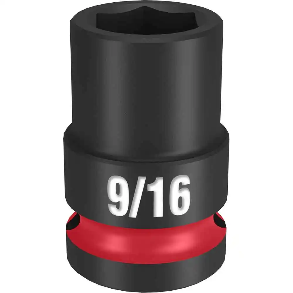 MILWAUKEE SHOCKWAVE 1/2" Drive 9/16" Standard 6 Point Impact Socket 49666203