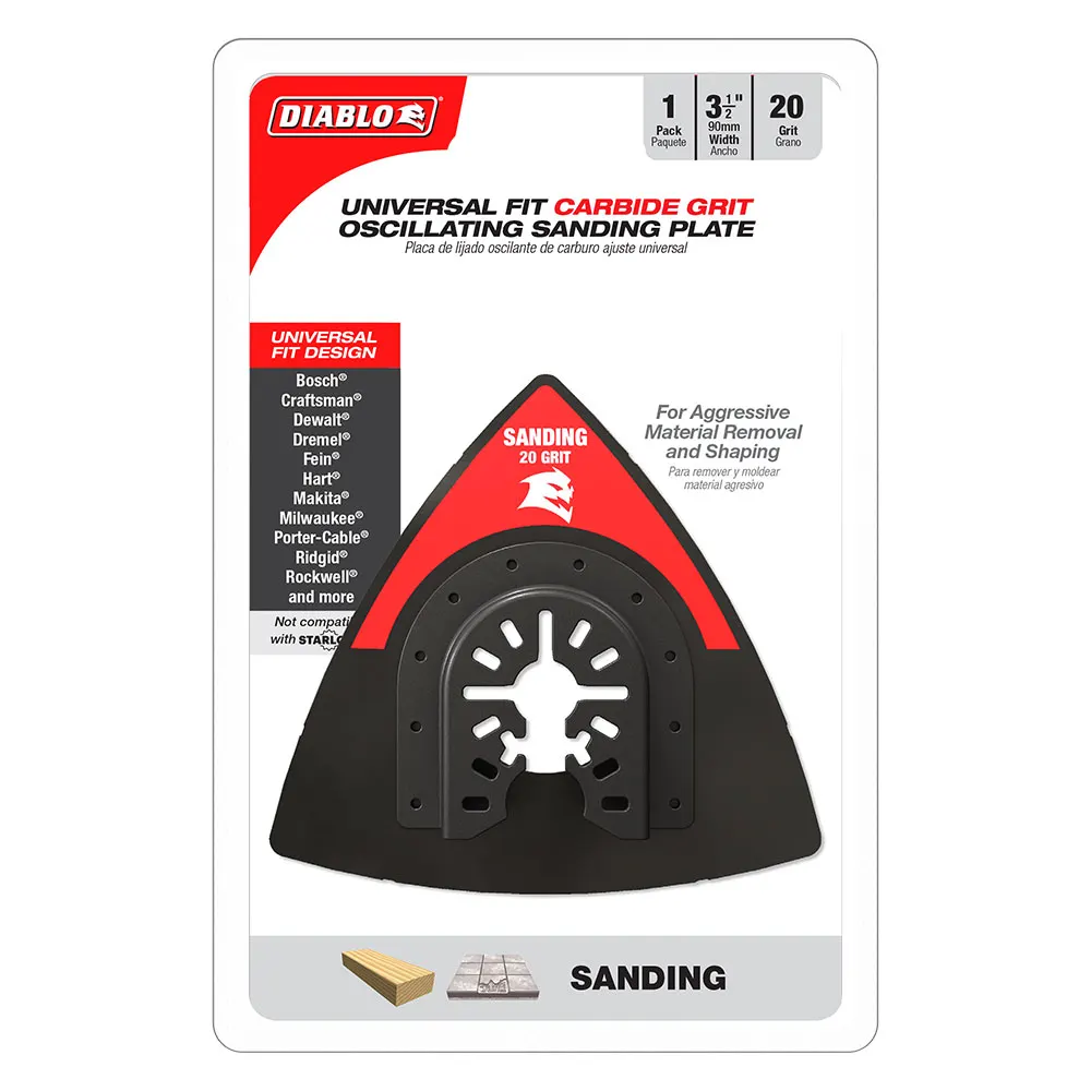 DIABLO 90mm 20-Grit Universal Fit Carbide Grit Multi-Tool Sanding Plate 2608F02289