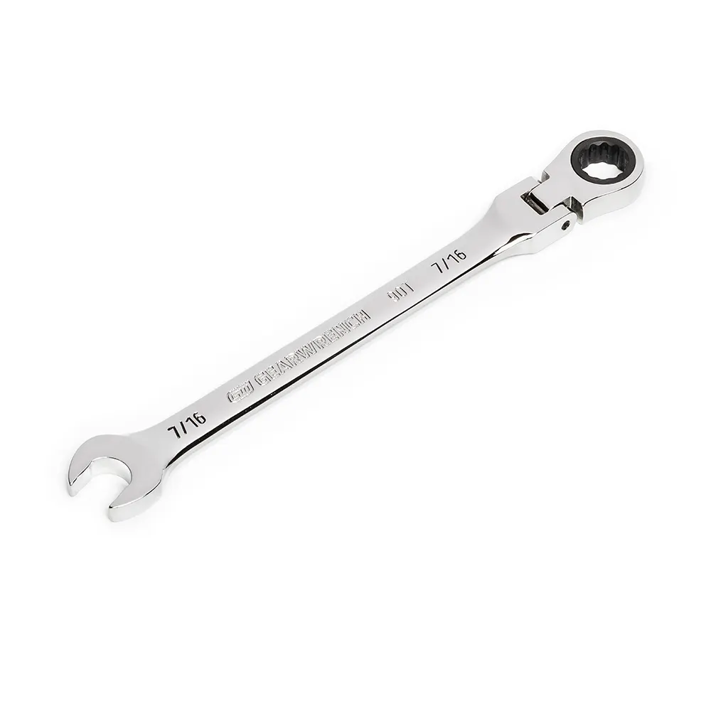 GEARWRENCH 7/16" 90T Flexhead Ratcheting Combination Wrench 86744