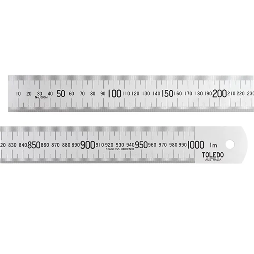 TOLEDO 1000mm Single-Sided Metric Stainless Steel Rule 1000M