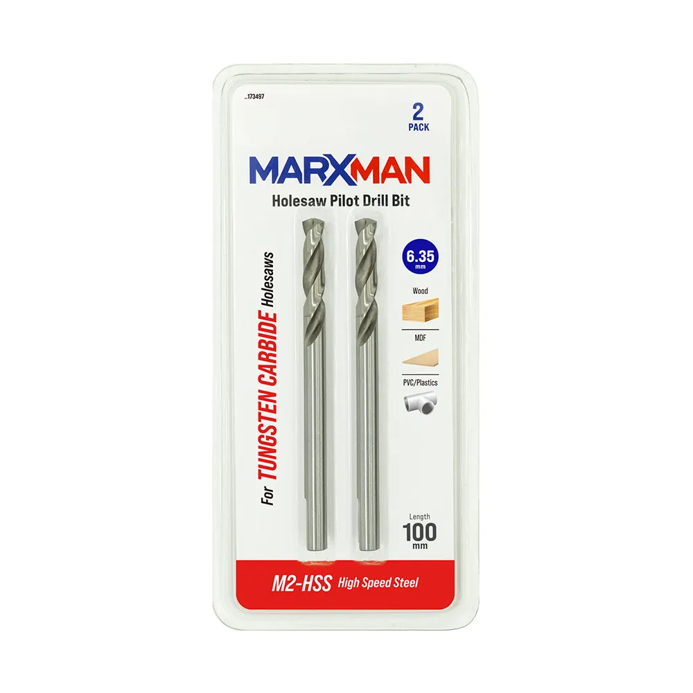 MARXMAN 100mm HSS Pilot Drill Bit - 2 Piece MHPHSS100