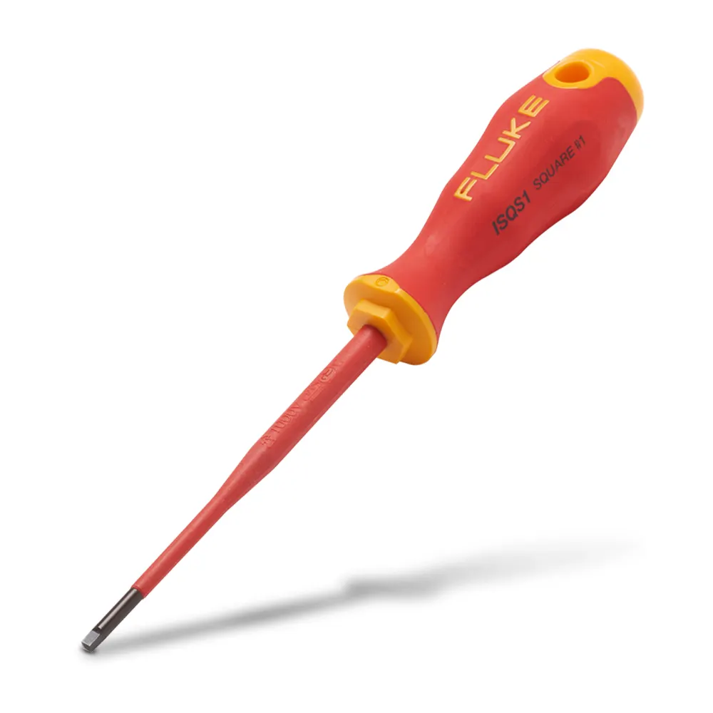 FLUKE 100mm 1000v Insulated Squared Screwdriver #1 FLUISQS1