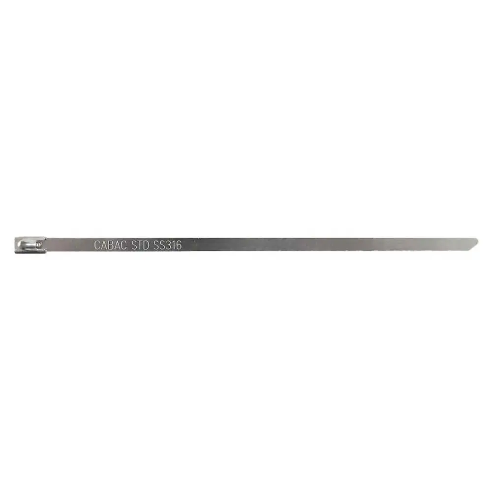 CABAC 200mm X 4.6mm 316 Stainless Steel Cable Tie - 25 Piece SST200-316S-25