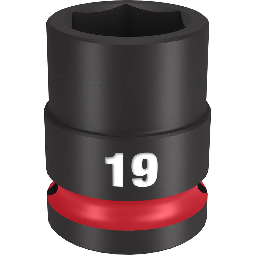 MILWAUKEE 1/2inch Drive 19mm Standard 6 Point Impact Socket - SHOCKWAVE 49666251